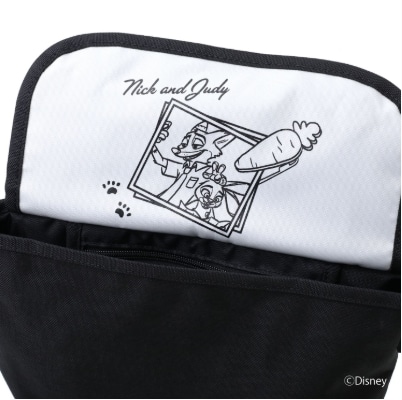 NYLON MESSENGER BAG (XXS) BP W/DIV MGNT 500D CORDURA / ZOOTOPIA Black XS