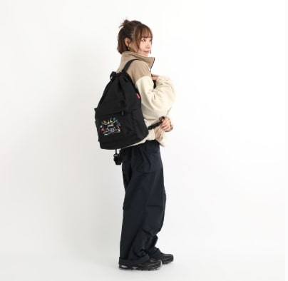 CORLEARS HOOK BACKPACK COMBED COTTON GABARDINE DPL Black M