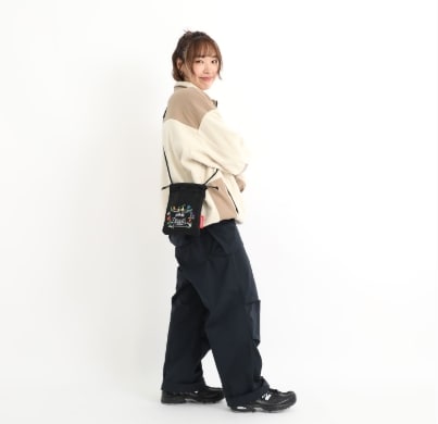 SEWARD DRAWSTRING BAG COMBED COTTON GABARDINE DPL Black FREE