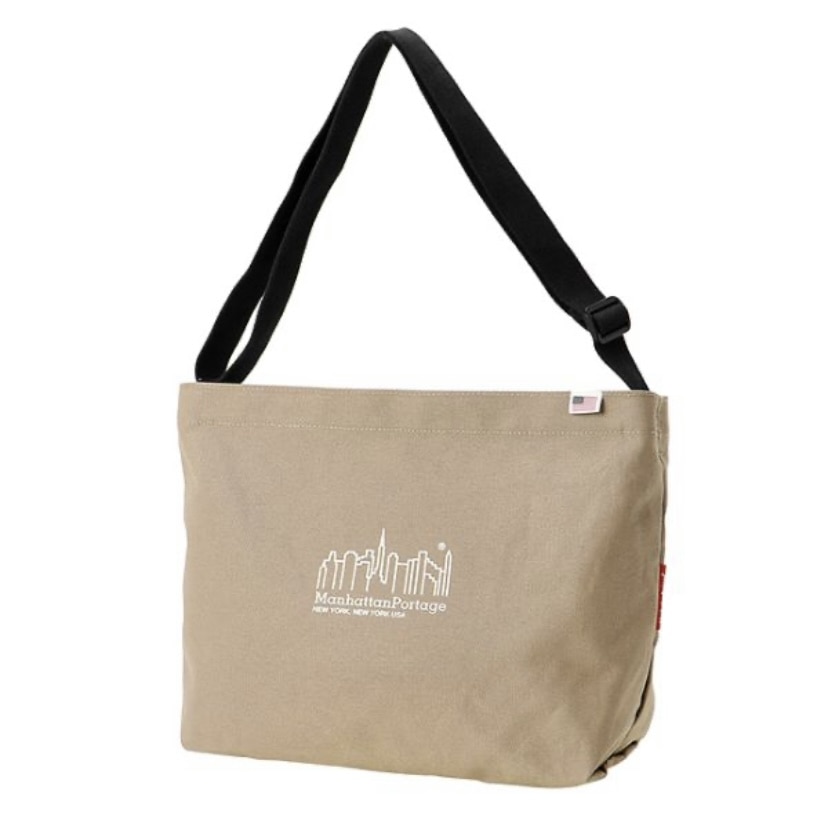 Clearview Shoulder Bag Canvas Beige M