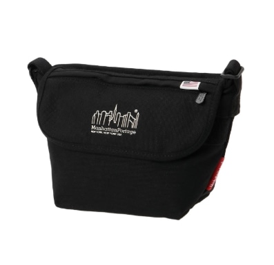 Casual Messenger Bag Canvas Black XS