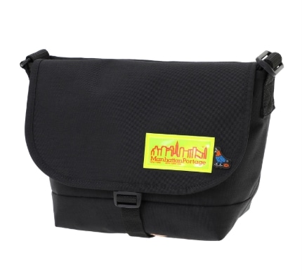 NYLON MESSENGER BAG JR (SM) BP W/DIV LVL TMP Black S