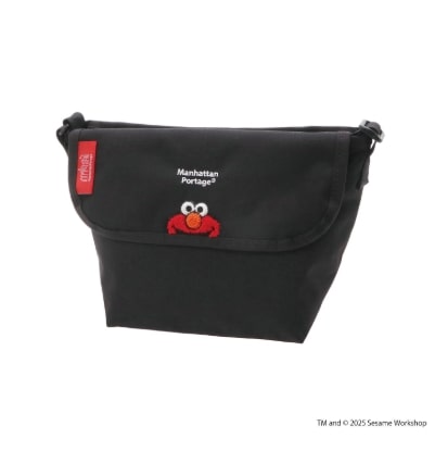 NYLON MESSENGER BAG (XXS) BP W/DIV MGNT 500D CORDURA SESAME ST Black XS