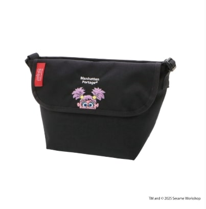 NYLON MESSENGER BAG (XXS) BP W/DIV MGNT 500D CORDURA SESAME ST Black XS