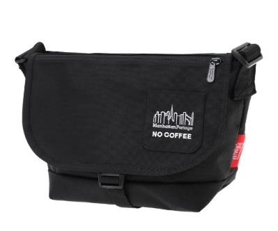 NYLON MESSENGER BAG (SM) FZP NO COFFEE Black S