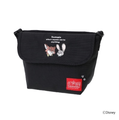 NYLON MESSENGER BAG (XXS) BP W/DIV MGNT 500D CORDURA / ZOOTOPIA Black XS