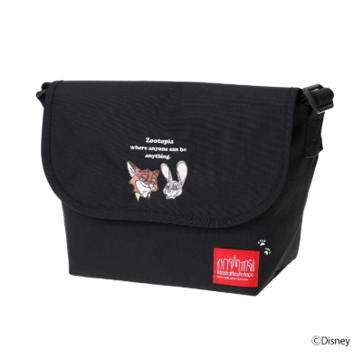 NYLON MESSENGER BAG JR (SM) BP W/DIV MGNT 500D CORDURA / ZOOTOPIA Black S