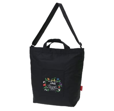 PUMPHOUSE SHOULDER BAG COMBED COTTON GABARDINE DPL Black M