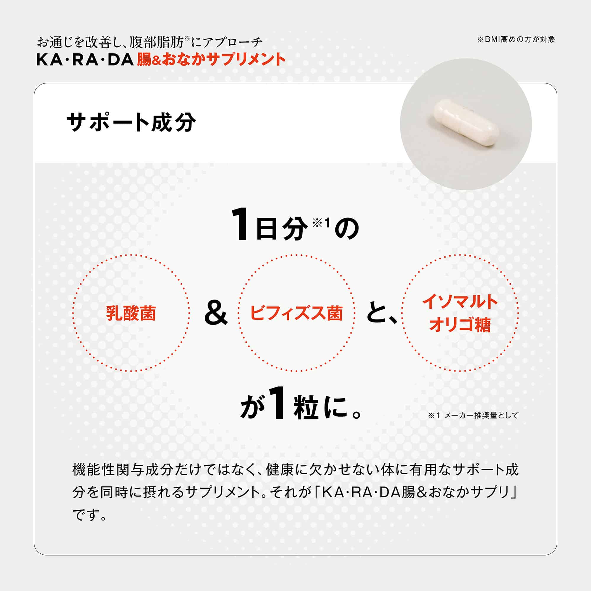 KA･RA･DA 腸＆おなかサプリ(30日分)