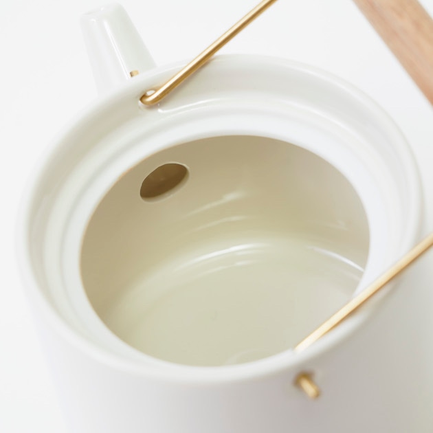 【NEW】ドーのティーポット / ウッドハンドル / DO Original 09 ホワイト