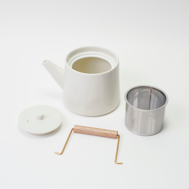 【NEW】ドーのティーポット / ウッドハンドル / DO Original 09 ホワイト