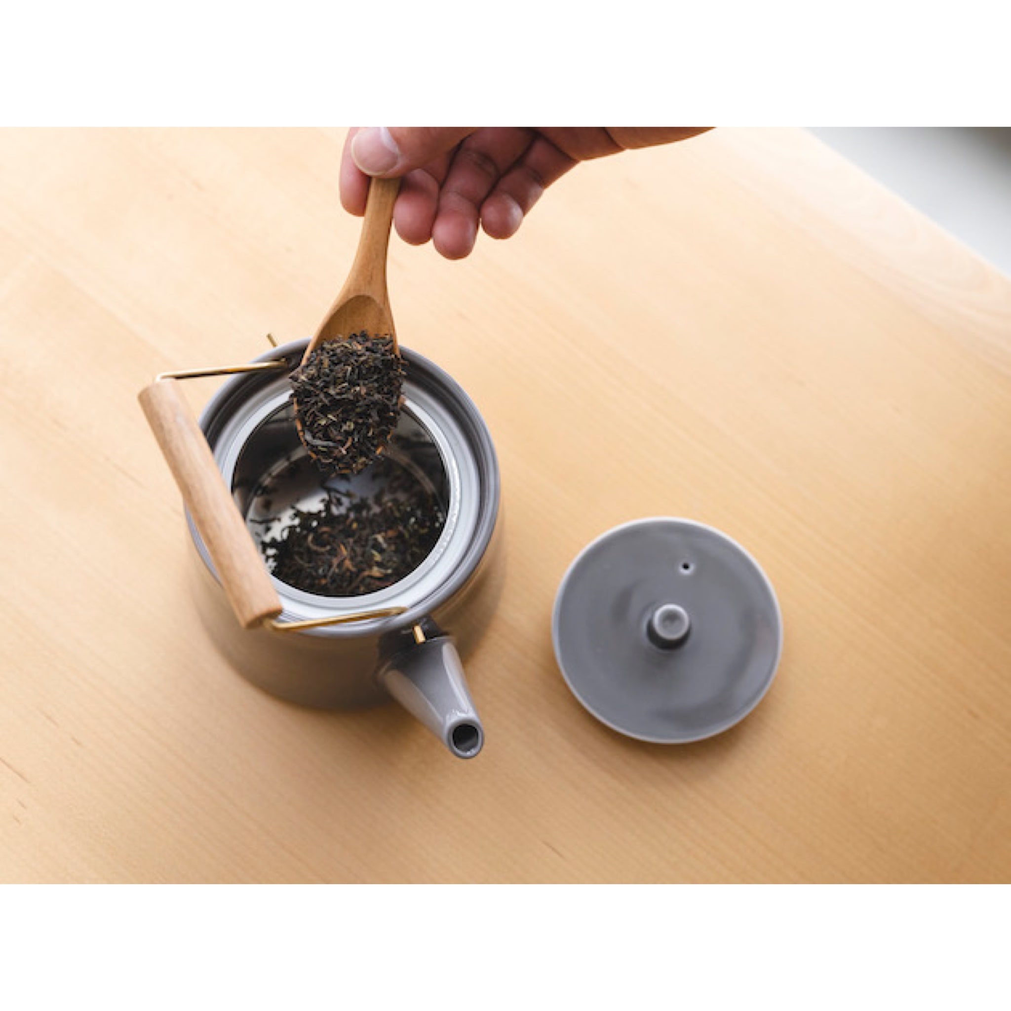 【NEW】ドーのティーポット / ウッドハンドル / DO Original 09 ホワイト