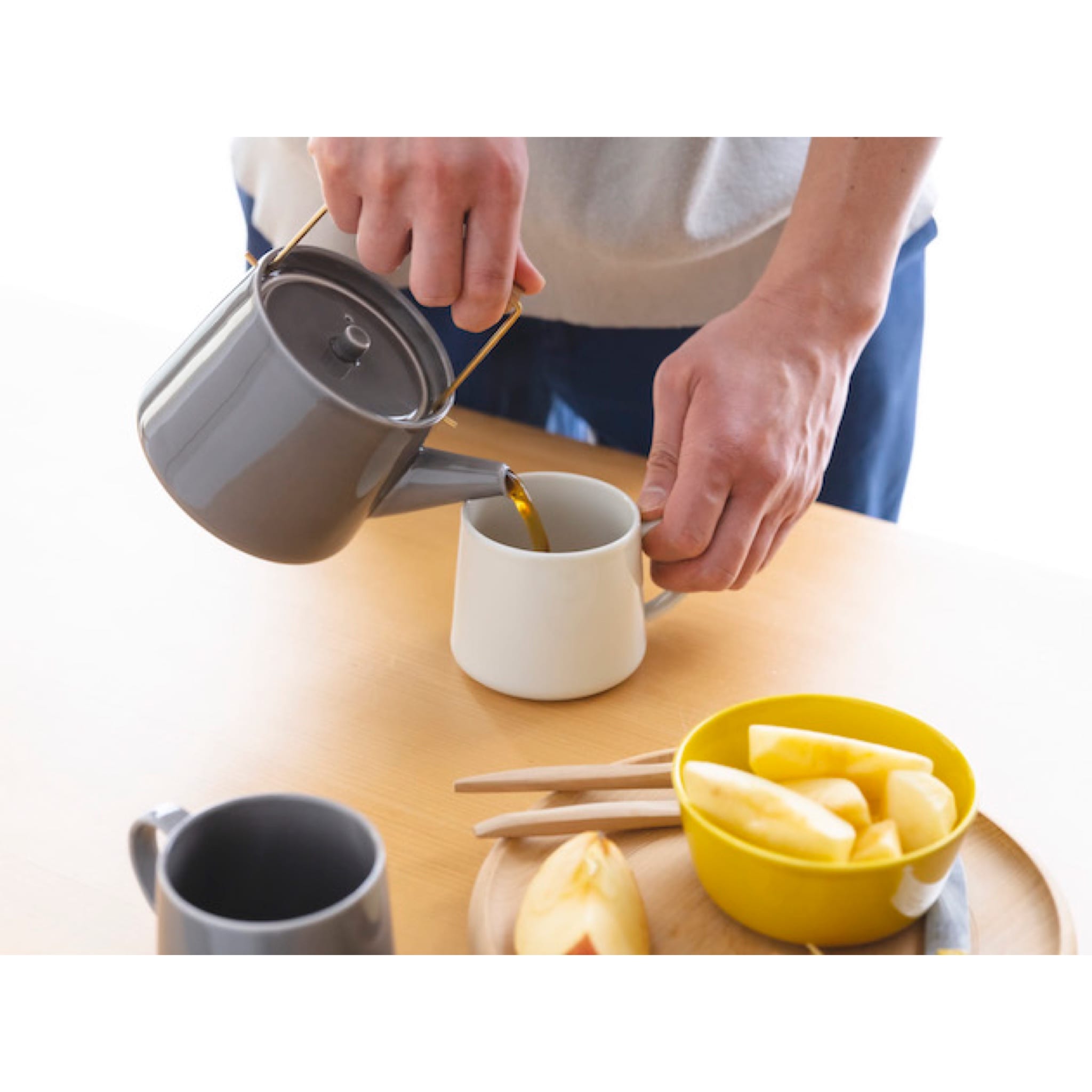 【NEW】ドーのティーポット / ウッドハンドル / DO Original 09 ホワイト