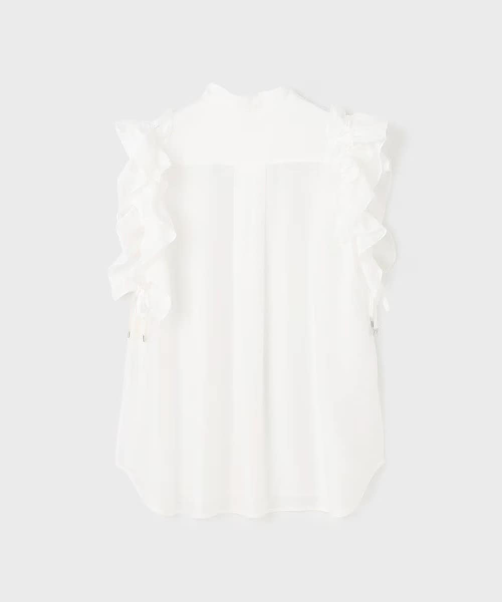  【仙台パルコ】マルチフリルノースリーブブラウス ホワイト 36 ホワイト 36