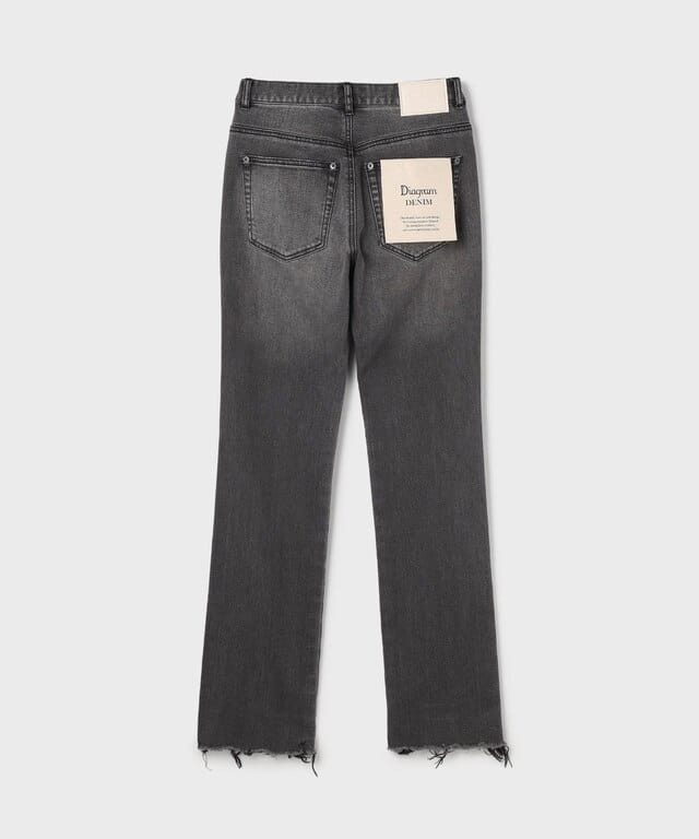 【仙台パルコ】ラインスリムデニムパンツ ブラック 38 ブラック 38