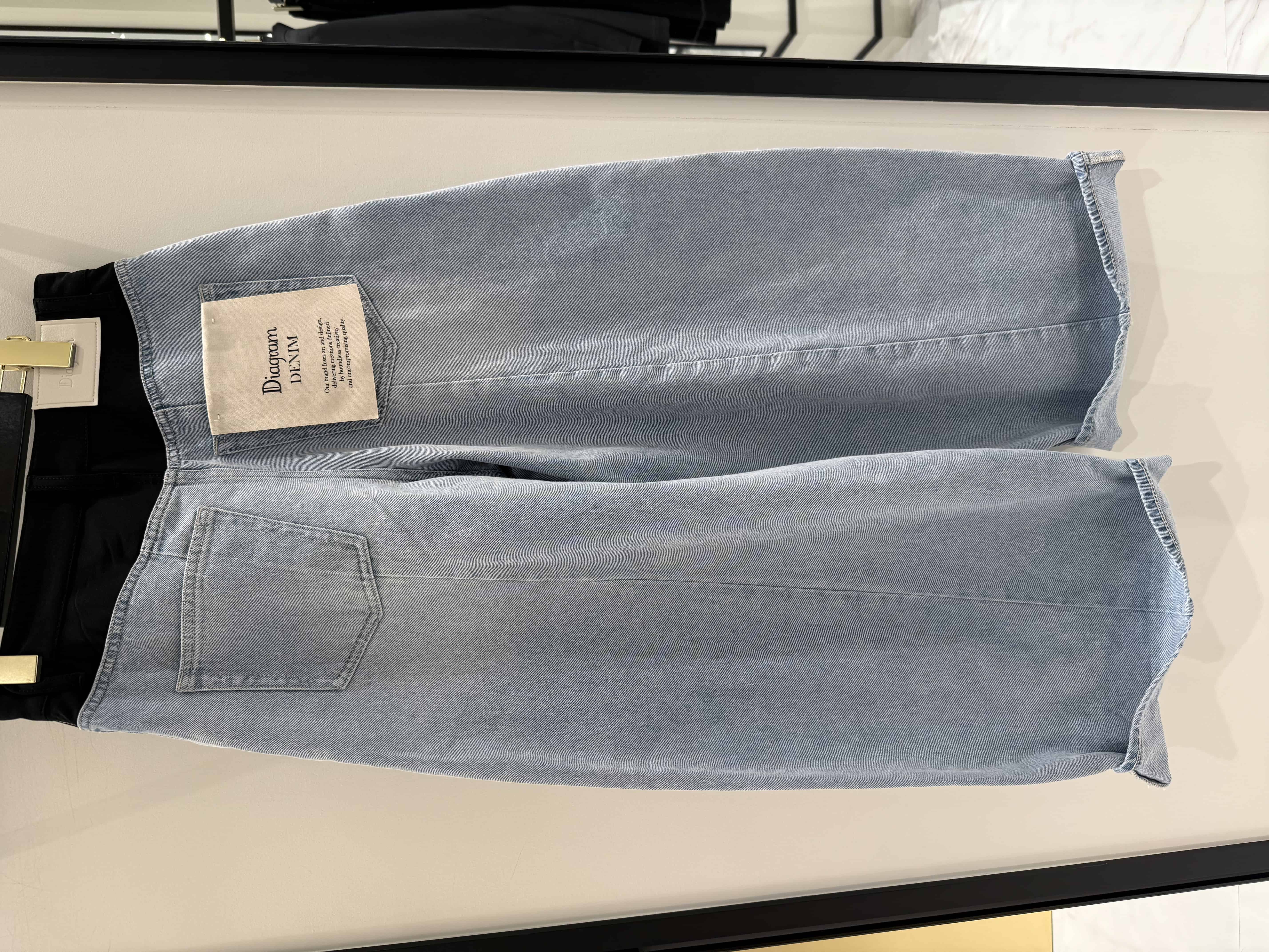 【仙台パルコ】クロップドバレルパンツ  サックス 38 サックス 38
