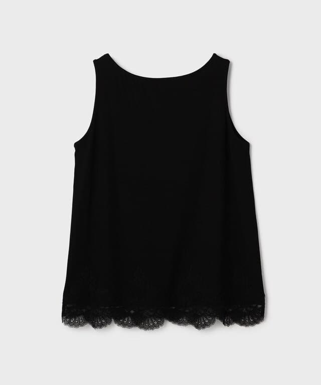 【仙台パルコ】ヘムレースカットトップ ブラック 36 ブラック 36