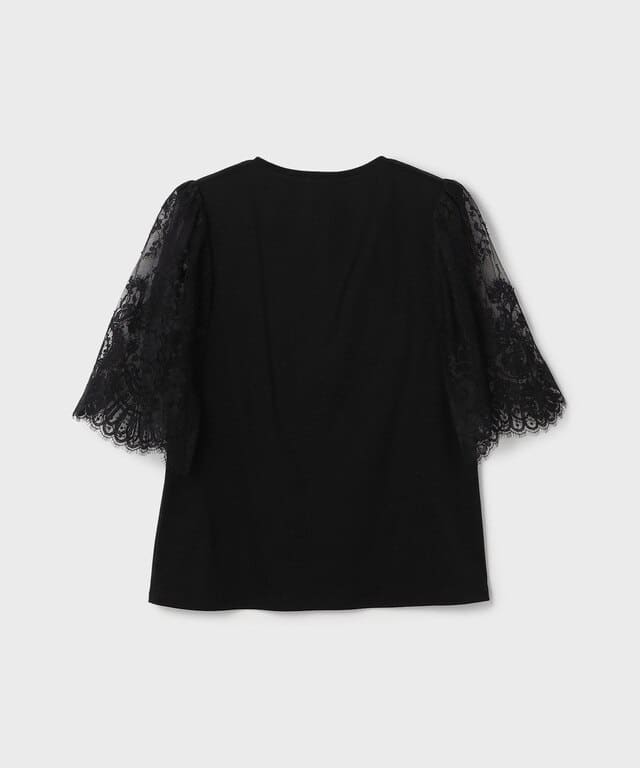 【仙台パルコ】レースフレアカットトップ ブラック 36 ブラック 36