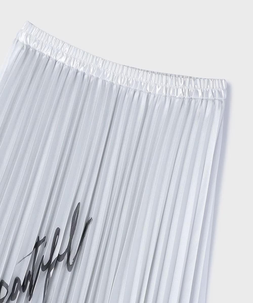 【仙台パルコ】コラボロングプリーツスカート  シルバー 36 シルバー 36