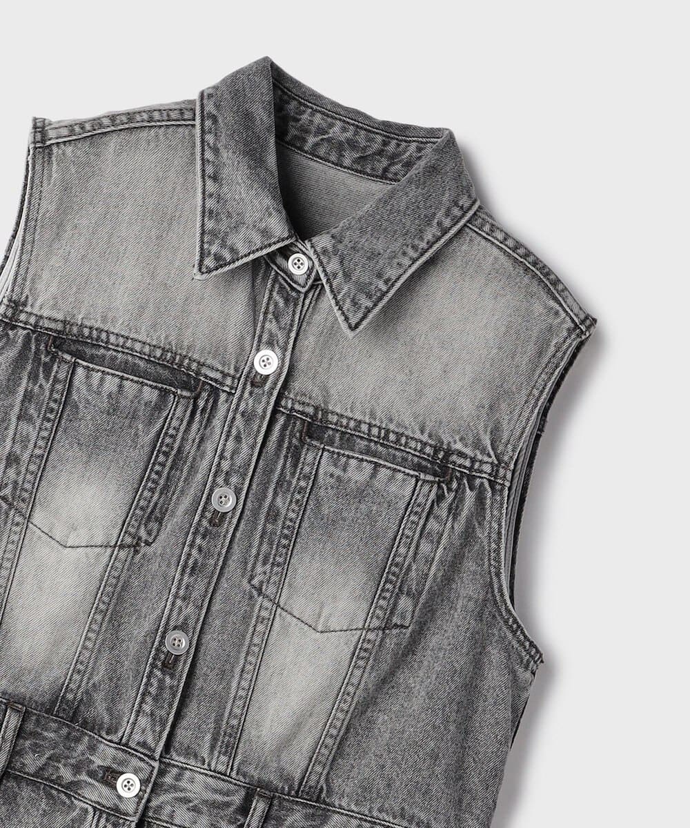 【仙台パルコ】デニムロングジレワンピース ブラック 38 ブラック 38