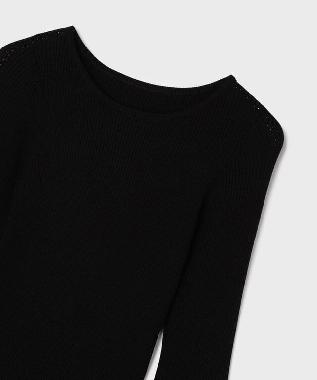 【仙台パルコ】アイレットリブニットトップ ブラック 36 ブラック 36