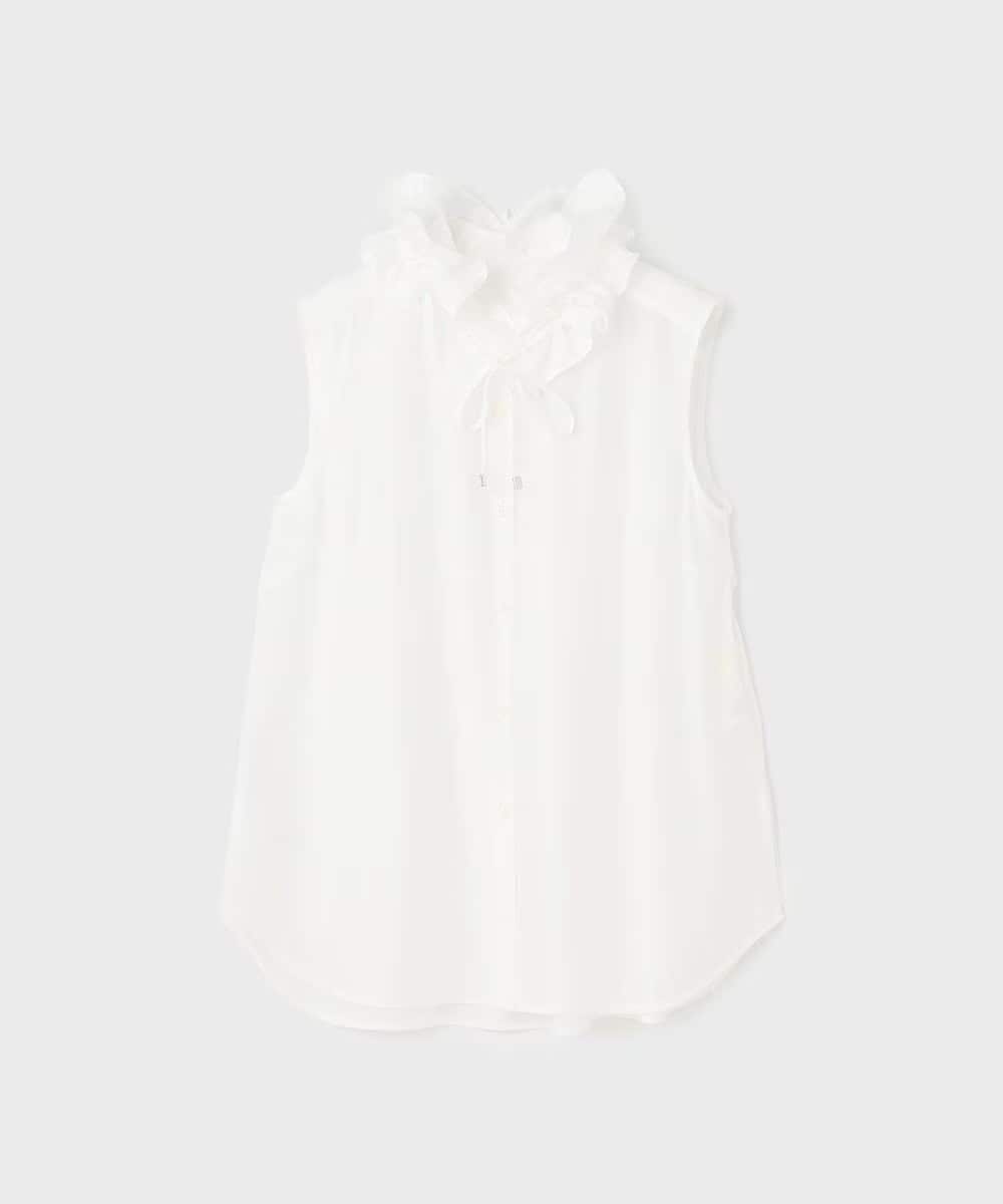  【仙台パルコ】マルチフリルノースリーブブラウス ホワイト 36 ホワイト 36