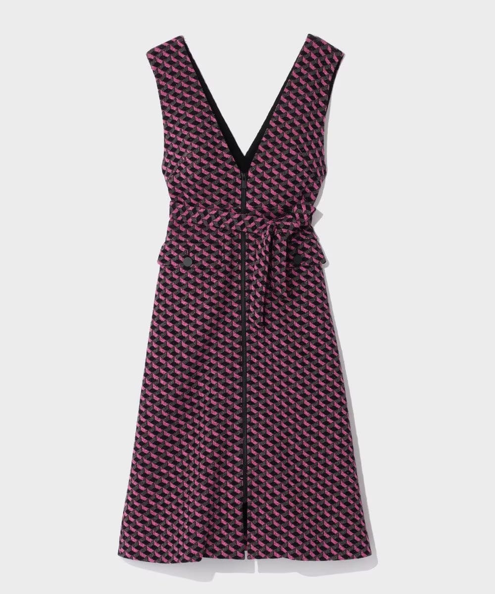 【仙台パルコ】キカジャガードラメドレス ピンク 36 ピンク 36