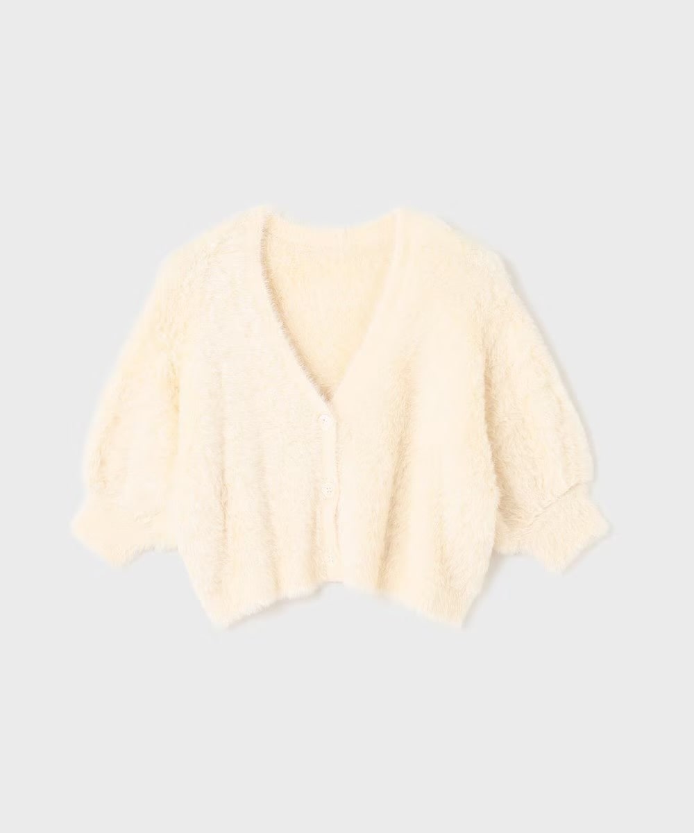 【仙台パルコ】 フェザースリーブニットカーディガン ホワイト 36 ホワイト 36