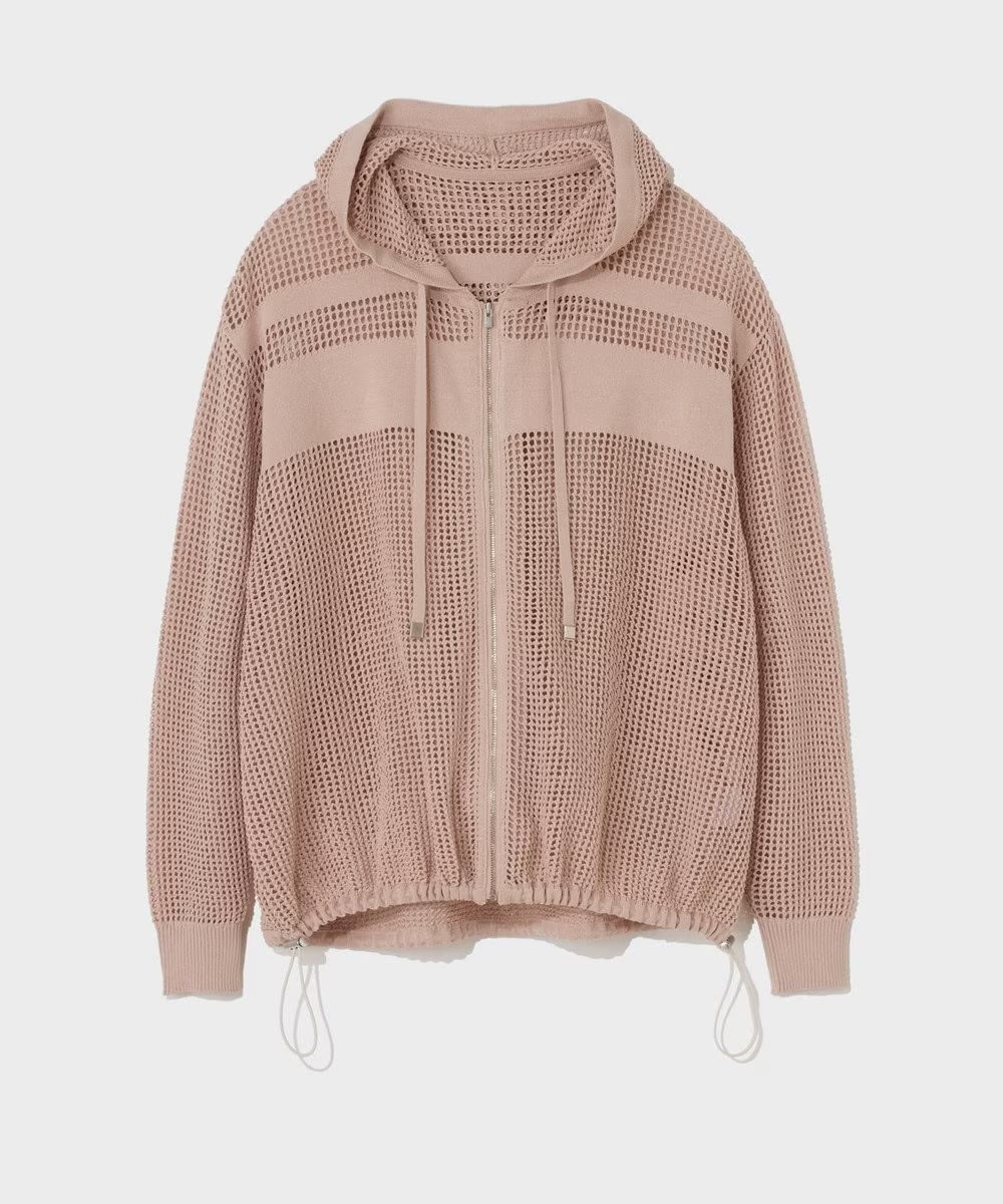 加藤様専用 ボーダー切替メッシュフーディ ピンク 36