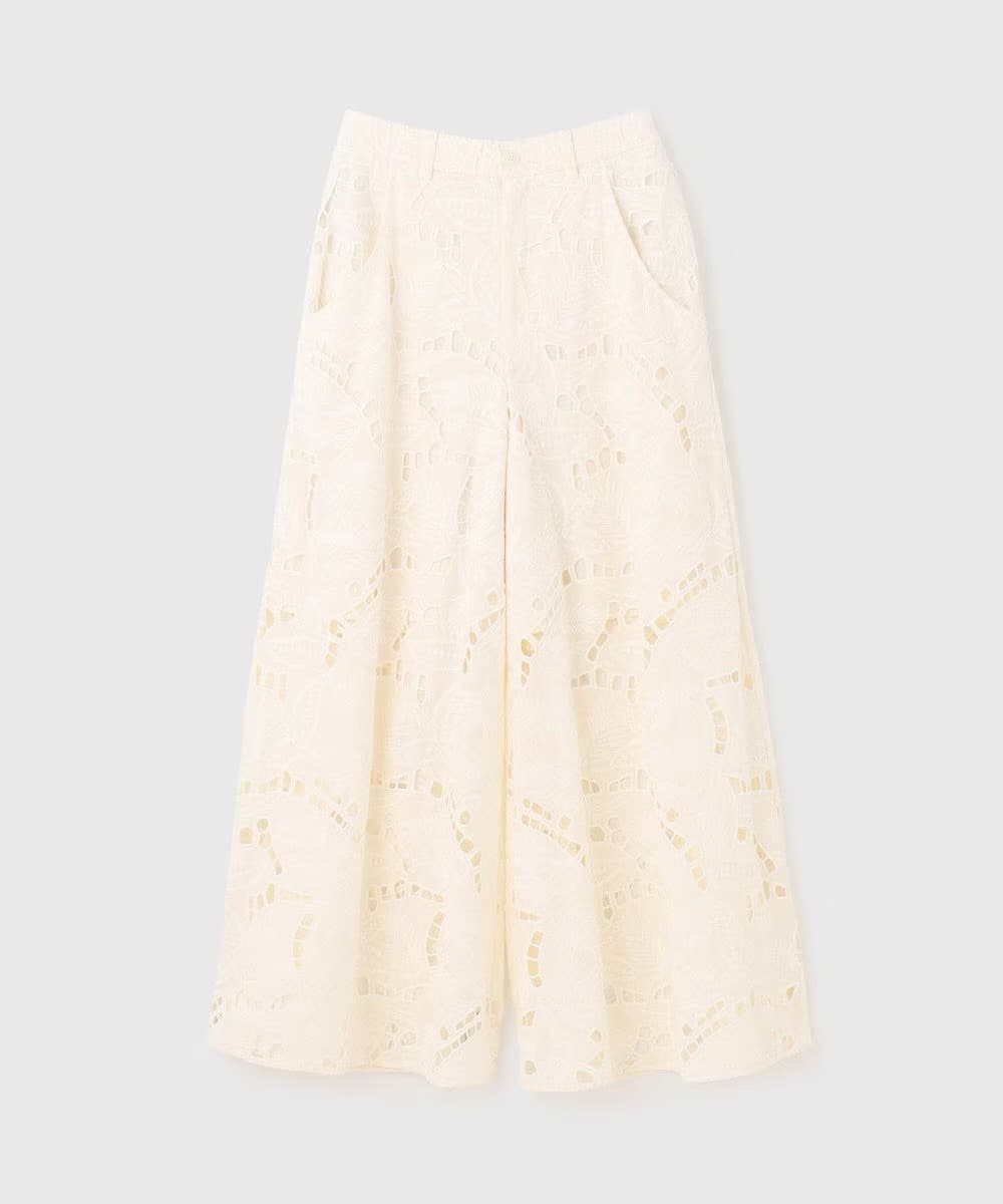  【仙台パルコ】 カットワークバギーパンツ キナリ 38 キナリ 38