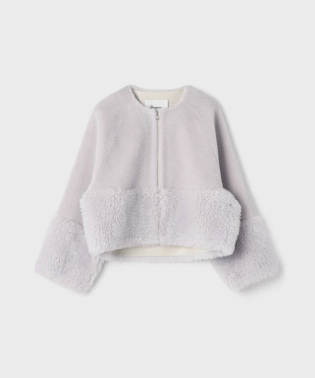  【仙台パルコ】ウールボアジャケット サックス 36 サックス 36