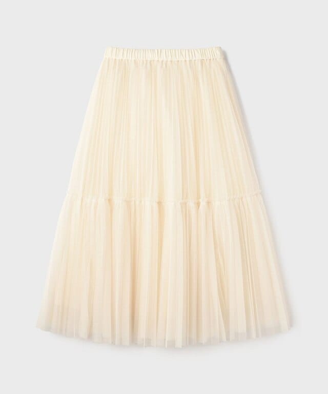 【仙台パルコ】チュールティアードスカート キナリ 36 キナリ 36