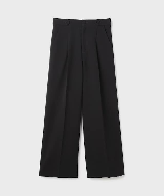 【仙台パルコ】トリアセワイドパンツ ブラック36 ブラック 36