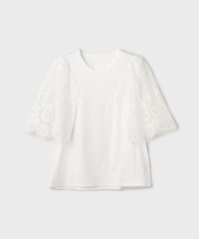 【仙台パルコ】レースフレアカットトップ ホワイト 36 ホワイト 36