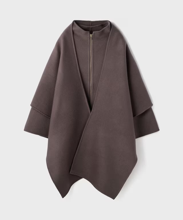 【仙台パルコ】ストール付リバージップブルゾン チャコール 36