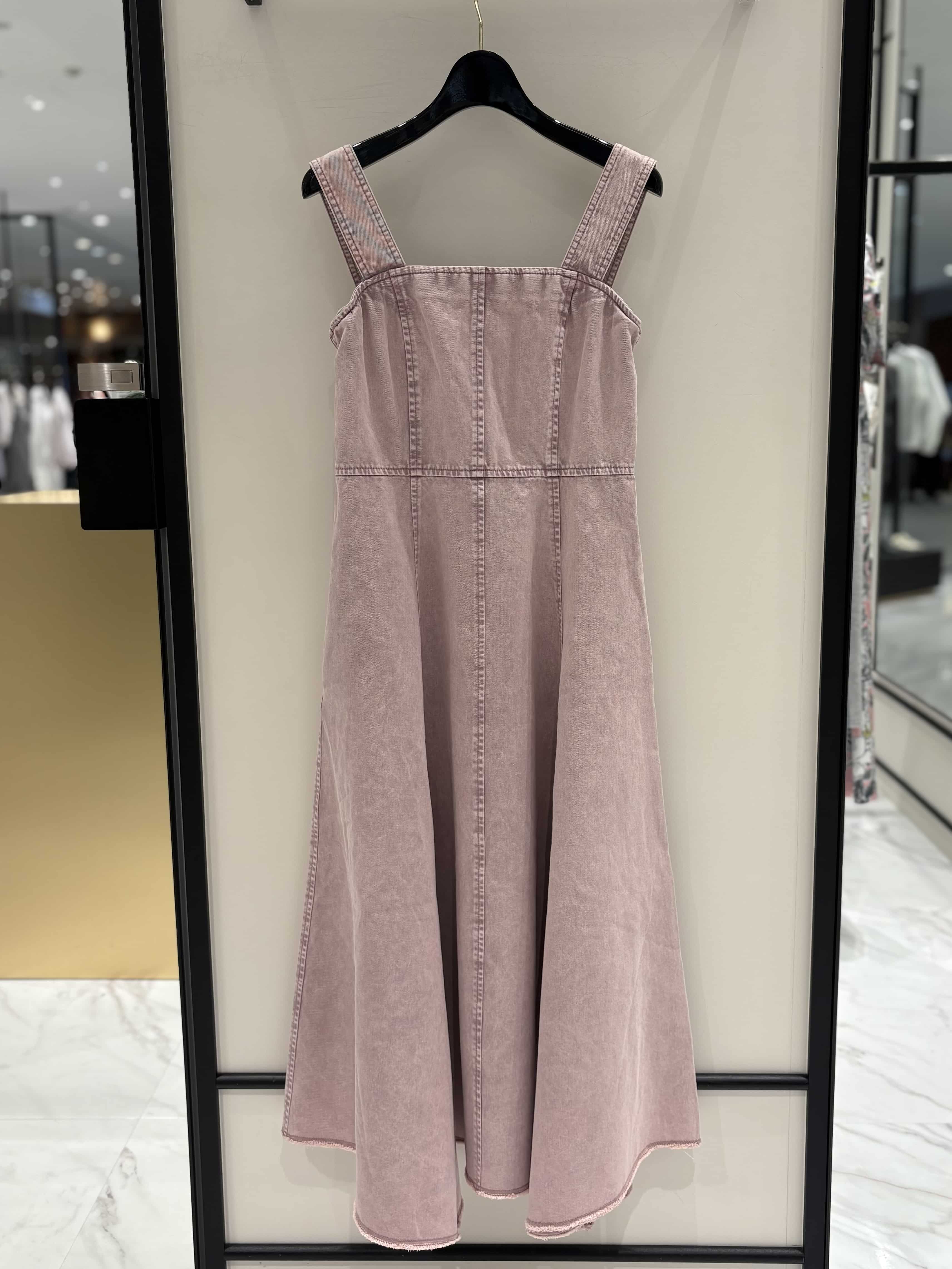 【仙台パルコ】ハンカチーフヘムデニムワンピース ピンク 38