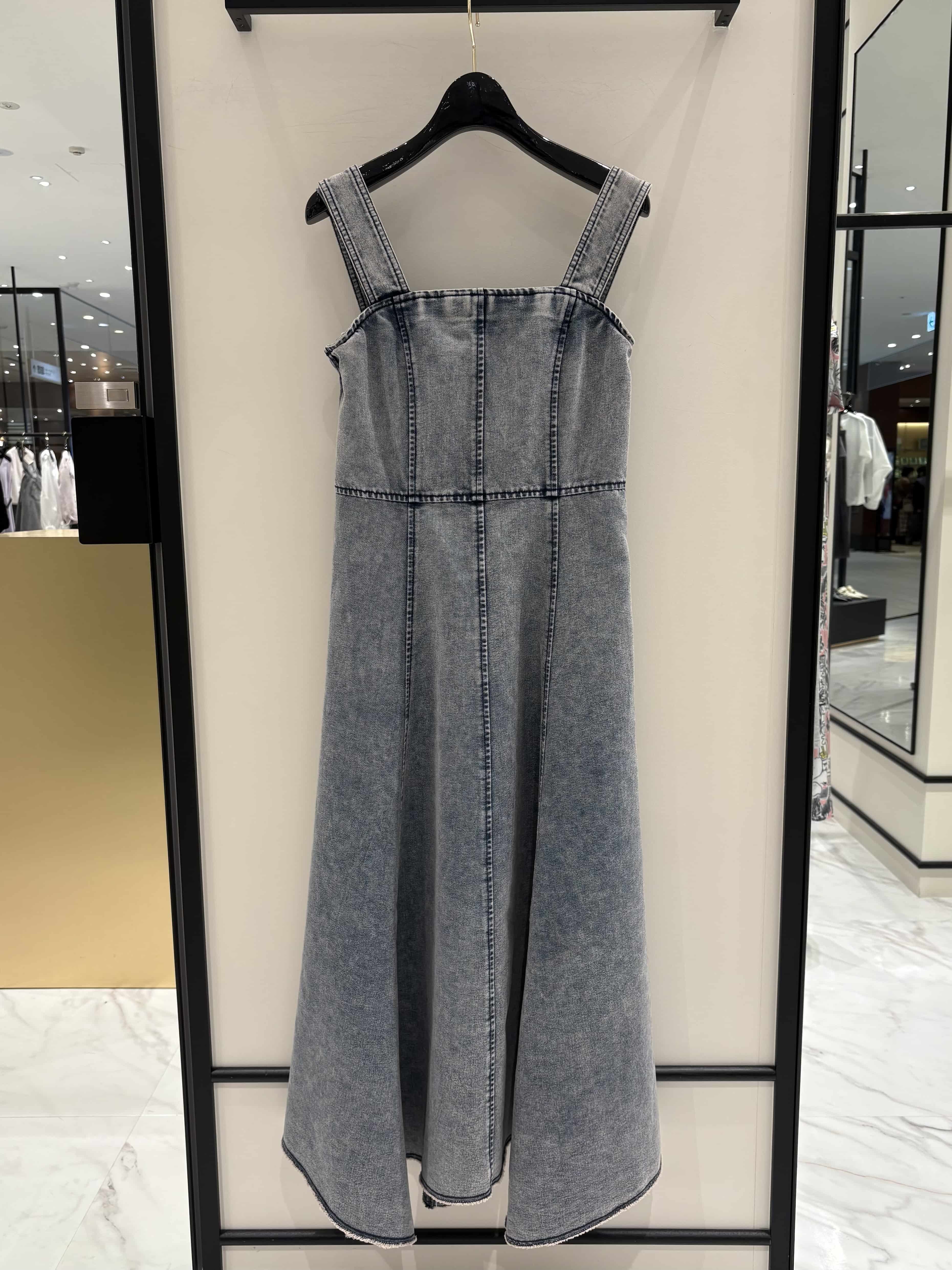  【仙台パルコ】ハンカチーフヘムデニムワンピース ブルー 36