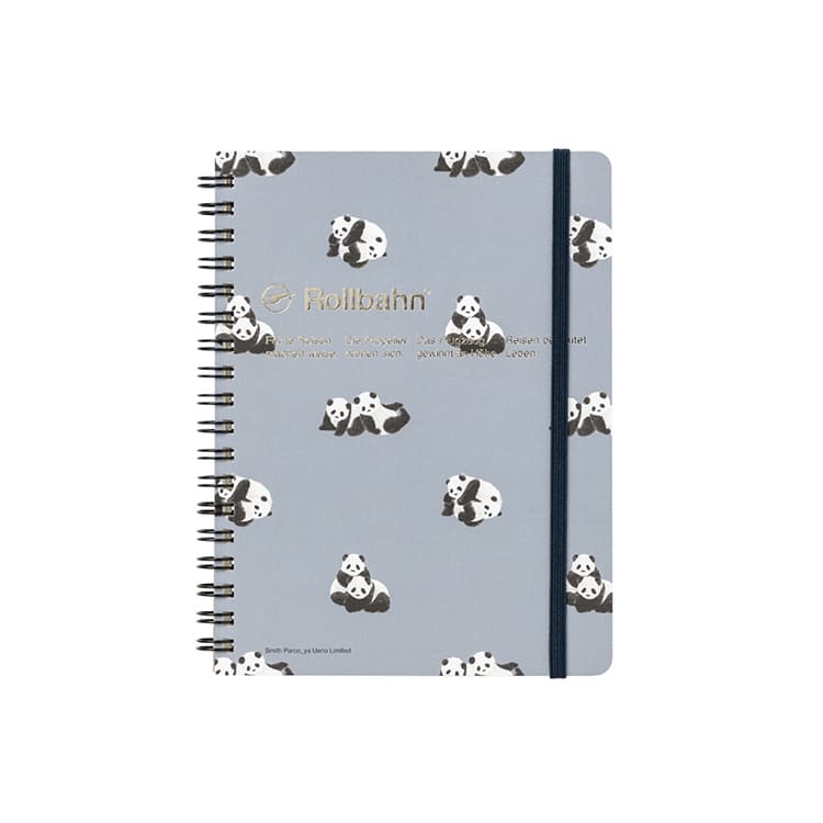 スミス パルコヤ上野限定 ロルバーン ポケット付メモ L 双子パンダ ふわふわ（ブルーグレー）