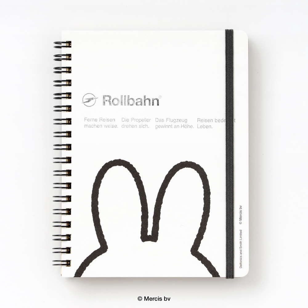 ロルバーン ポケット付メモ miffy L（A：ホワイト）