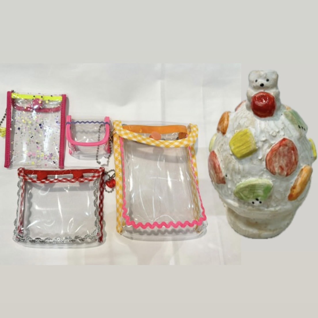 すずきたまみ陶器、CherryRiotポーチ