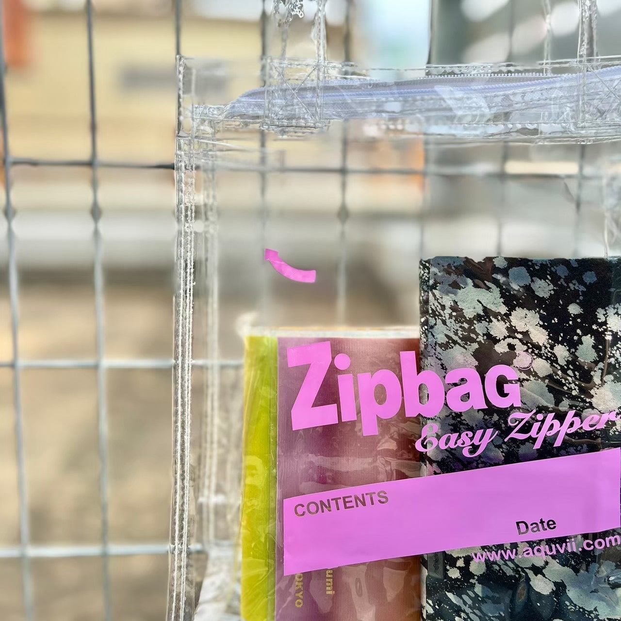 【Aquvii】ZIP BAG  (PURPLE) MINT F