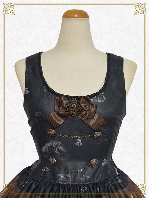 Fleeting morments ～月下の不思議な珈琲店～柄 ジャンパースカートⅠ（クロ） クロ