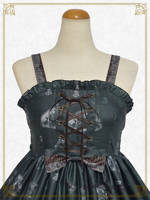 Fleeting morments ～月下の不思議な珈琲店～柄 ジャンパースカートⅡ（グリーン） グリーン