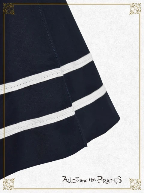 バックリボンプリーツスカート（紺） 紺