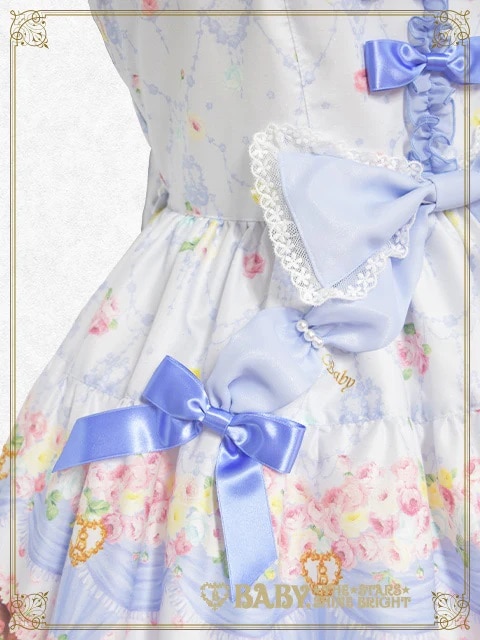 Angelic Prettyラベンダー薔薇柄ジャンパースカート