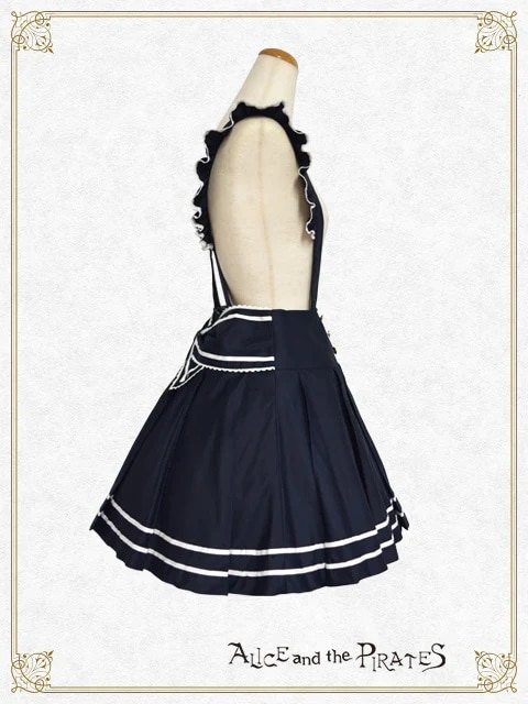 バックリボンプリーツスカート（紺） 紺