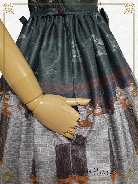 Fleeting morments ～月下の不思議な珈琲店～柄 ジャンパースカートⅡ（グリーン） グリーン