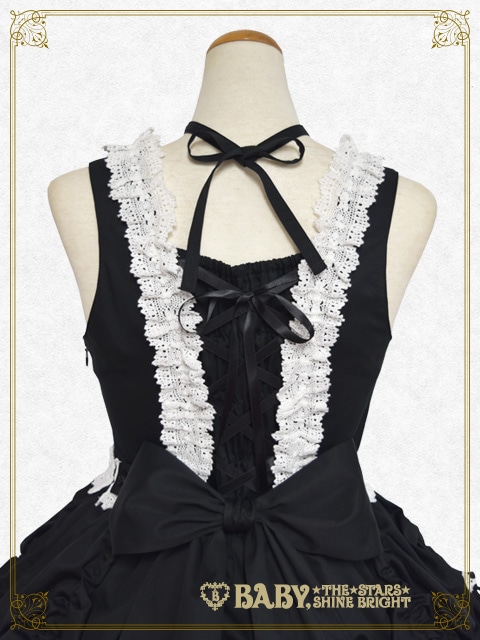 lolitafashionキュドパリジャンパースカート　黒白