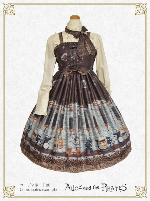 Fleeting morments ～月下の不思議な珈琲店～柄 ジャンパースカートⅡ（グリーン） グリーン