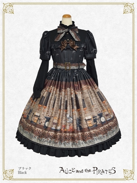 Fleeting morments ～月下の不思議な珈琲店～柄 ワンピース（クロ） クロ